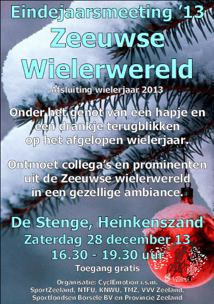 affiche Eindejaarsmeeting Zeeuwse Wielerwereld 2013